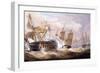 The Guillaume Tell being Engaged by the HMS Penelope and HMS Loin of Malta 1800-John Christian Schetky-Framed Giclee Print