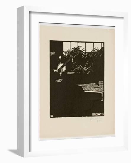 The Guitar, from the Series 'Musical Instruments', V, 1897-Félix Vallotton-Framed Giclee Print