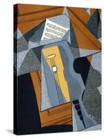 The Guitar, Illustration for the Poem "Au Soleil Du Plafond", by Pierre Reverdy 1955-Juan Gris-Stretched Canvas