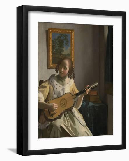 The Guitar Player. 1672-Johannes Vermeer-Framed Giclee Print