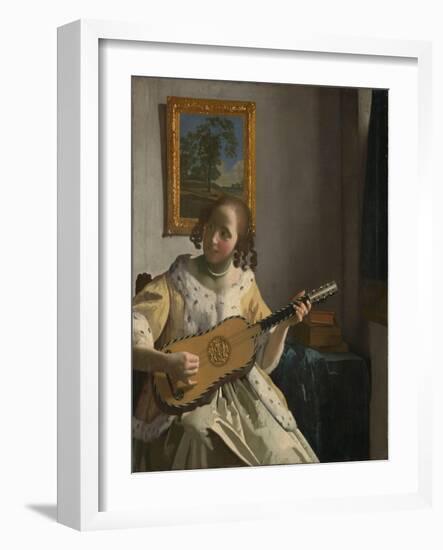 The Guitar Player. 1672-Johannes Vermeer-Framed Giclee Print