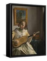 The Guitar Player-Johannes Vermeer-Framed Stretched Canvas