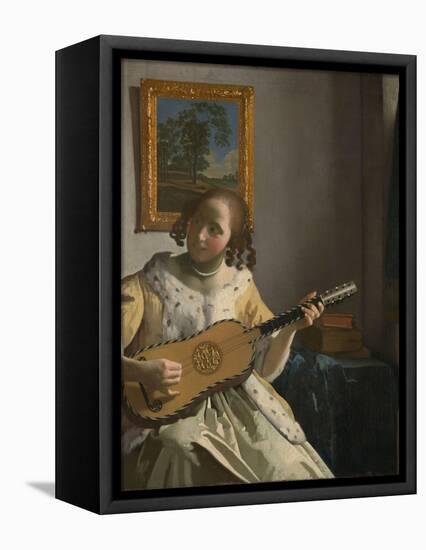 The Guitar Player-Johannes Vermeer-Framed Stretched Canvas
