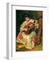 The Guitar Player-Pierre-Auguste Renoir-Framed Giclee Print