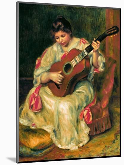 The Guitar Player-Pierre-Auguste Renoir-Mounted Giclee Print