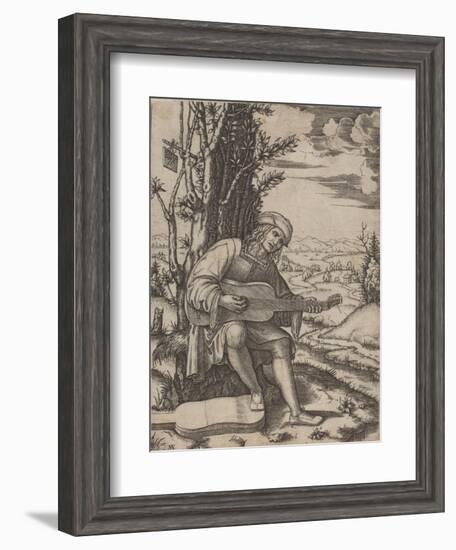 The Guitar Player-Marcantonio Raimondi-Framed Giclee Print