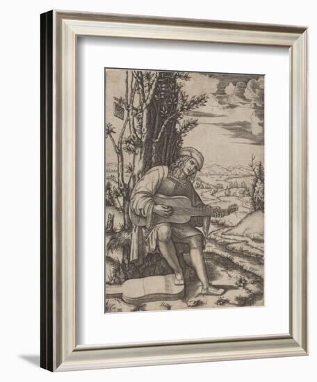 The Guitar Player-Marcantonio Raimondi-Framed Giclee Print