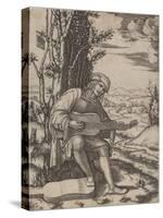 The Guitar Player-Marcantonio Raimondi-Stretched Canvas