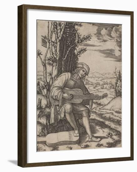 The Guitar Player-Marcantonio Raimondi-Framed Giclee Print