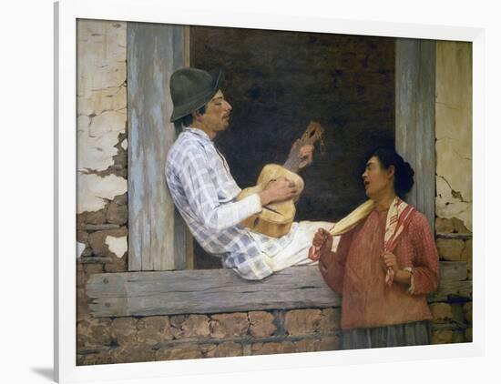 The Guitarist, 1899, Pinacoteca Do Estado de Sao Paulo, Brazil-José Ferraz de Almeida, Jr.-Framed Giclee Print