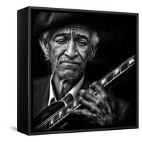 the guitarist-Piet Flour-Framed Stretched Canvas