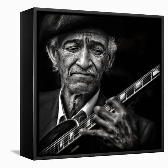 the guitarist-Piet Flour-Framed Stretched Canvas