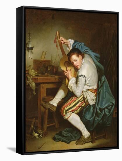 The Guitarist-Jean Baptiste Greuze-Framed Stretched Canvas