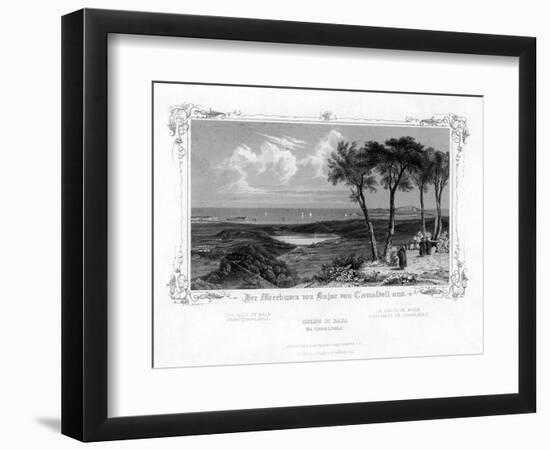 The Gulf of Baja from Camaldoli, Italy, 19th Century-J Poppel-Framed Premium Giclee Print