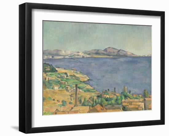 The Gulf of Marseilles Seen from L'Estaque, c.1885-Paul Cezanne-Framed Giclee Print