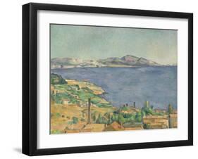 The Gulf of Marseilles Seen from L'Estaque, c.1885-Paul Cezanne-Framed Giclee Print