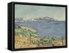 The Gulf of Marseilles Seen from L'Estaque, c.1885-Paul Cezanne-Framed Stretched Canvas