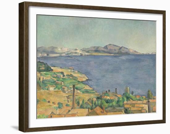 The Gulf of Marseilles Seen from L'Estaque, c.1885-Paul Cezanne-Framed Giclee Print