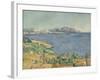 The Gulf of Marseilles Seen from L'Estaque, c.1885-Paul Cezanne-Framed Giclee Print