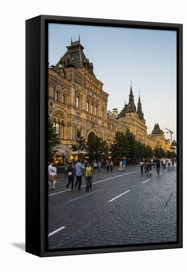 The Gum on Red Square at Sunset, Moscow, Russia, Europe-Michael Runkel-Framed Stretched Canvas