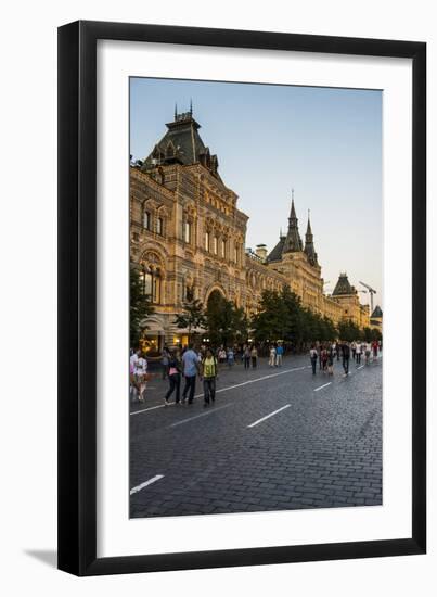 The Gum on Red Square at Sunset, Moscow, Russia, Europe-Michael Runkel-Framed Photographic Print