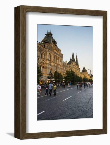 The Gum on Red Square at Sunset, Moscow, Russia, Europe-Michael Runkel-Framed Photographic Print