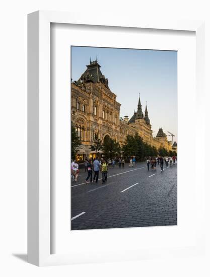 The Gum on Red Square at Sunset, Moscow, Russia, Europe-Michael Runkel-Framed Photographic Print