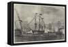 The Gun-Boats Passing Through the Line-Of-Battle Ships-George Henry Andrews-Framed Stretched Canvas