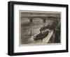 The Gunboats on the Loire Captured at Orleans by the Prussians-null-Framed Giclee Print