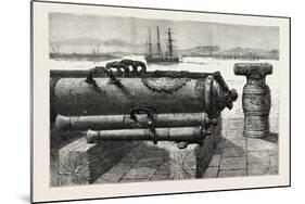 The Guns of H.M.S. Courageux at Gibraltar the Courageux Was Wrecked in 1796-null-Mounted Giclee Print