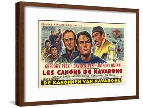 The Guns of Navarone, Belgian Movie Poster, 1961-null-Framed Art Print