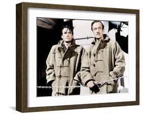 THE GUNS OF NAVARONE, from left: Gregory Peck, David Niven, 1961-null-Framed Photo