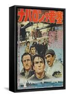 The Guns of Navarone, Japanese Movie Poster, 1961-null-Framed Stretched Canvas