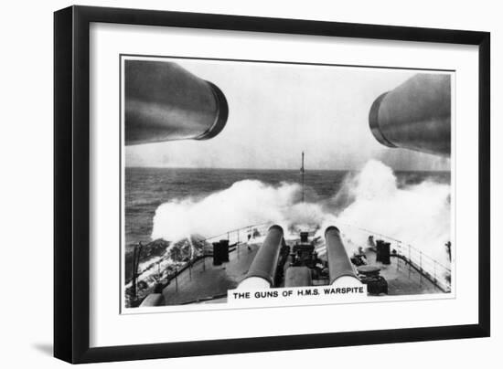 The Guns of the Battleship HMS Warspite, 1937-null-Framed Giclee Print