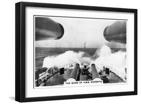 The Guns of the Battleship HMS Warspite, 1937-null-Framed Giclee Print