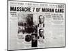 The Gusenberg Brothers, St Valentine Day's Massacre, front page of 'The Chicago Daily News'-null-Mounted Premium Giclee Print