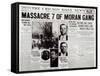 The Gusenberg Brothers, St Valentine Day's Massacre, front page of 'The Chicago Daily News'-null-Framed Stretched Canvas