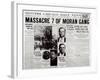 The Gusenberg Brothers, St Valentine Day's Massacre, front page of 'The Chicago Daily News'-null-Framed Giclee Print