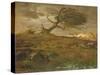 The Gust of Wind, 1871-73 (Oil on Canvas)-Jean-Francois Millet-Stretched Canvas