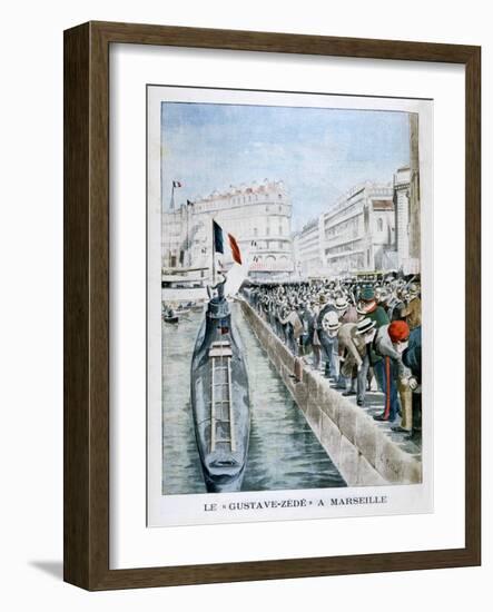 The Gustave-Zede Arrives in Marseilles, 1901-null-Framed Giclee Print