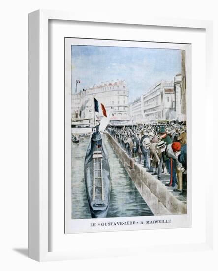 The Gustave-Zede Arrives in Marseilles, 1901-null-Framed Giclee Print