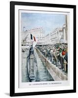 The Gustave-Zede Arrives in Marseilles, 1901-null-Framed Giclee Print