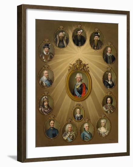 The Gustavian Family, C. 1785-Ulrika Fredrika Pasch-Framed Giclee Print