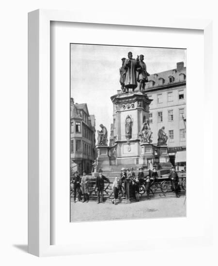 The Gutenberg Monument, Frankfurt, Germany, Late 19th Century-John L Stoddard-Framed Giclee Print