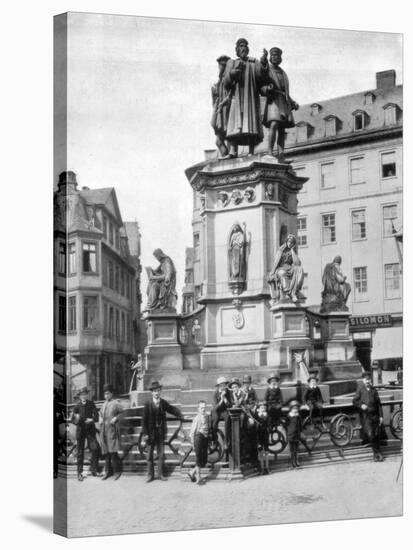 The Gutenberg Monument, Frankfurt, Germany, Late 19th Century-John L Stoddard-Stretched Canvas