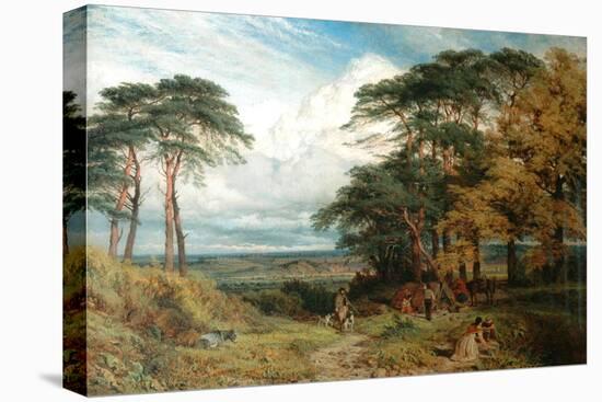 The Gypsy's Encampment and Nottingham from Wilford Hill, 1853-Henry Dawson-Stretched Canvas