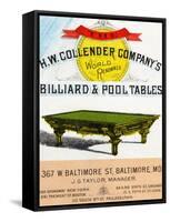 The H.W. Collender Company's World Renown Billiard and Pool Tables-null-Framed Stretched Canvas