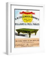 The H.W. Collender Company's World Renown Billiard and Pool Tables-null-Framed Art Print