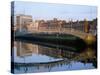 The Ha'Penny Bridge Over the Liffey River, Dublin, County Dublin, Eire (Ireland)-Bruno Barbier-Stretched Canvas