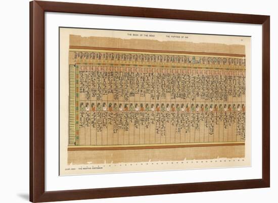 The Hail of the Two-Fold Maat Decorated with Uraei and Feathers Symbolical of the Law-E.a. Wallis Budge-Framed Premium Giclee Print